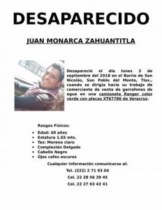 Piden apoyo para localizar a Juan Monarca del barrio de San Nicolás, desapareció el 3 de septiembre